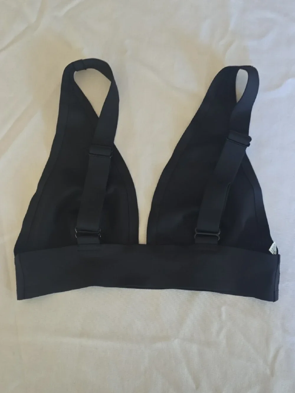 Free People Black V-Neck Wireless Bralette